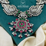 Magisterial Peacock Floral Necklace