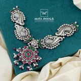 Magisterial Peacock Floral Necklace