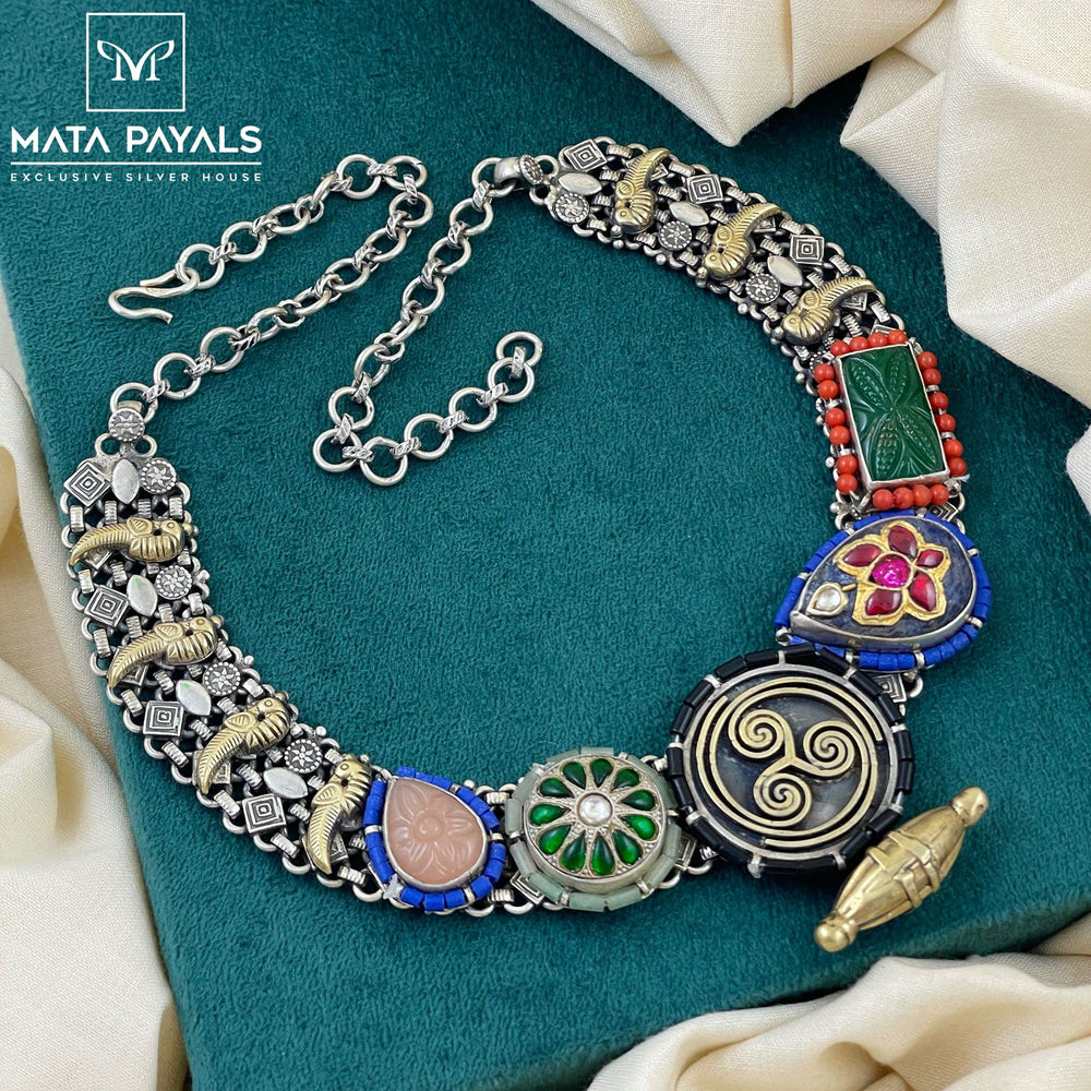 Royal Kundan Dual Tone Necklace