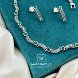 Wavey Marcasite Necklace Set