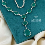 Greeny Unique Silver Necklace