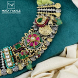 Unusual Kasu Dual Tone Necklace