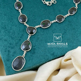 Smokey Topaz Silver Necklace