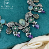 Spectacular Fish Silver Oxidised Necklace