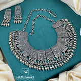 Mandala Chatai Oxidised Necklace Set