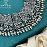 Mandala Chatai Oxidised Necklace Set