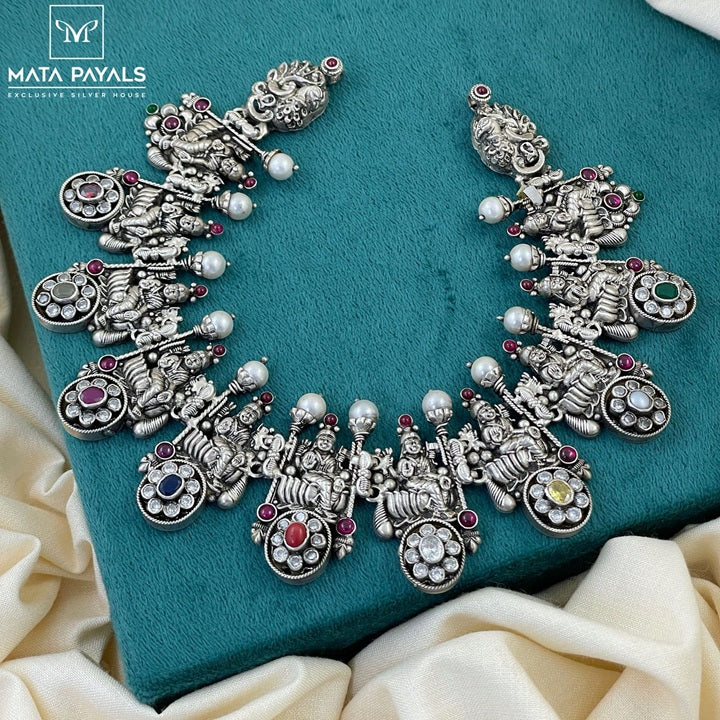 Blazing Goddess Navratan Necklace