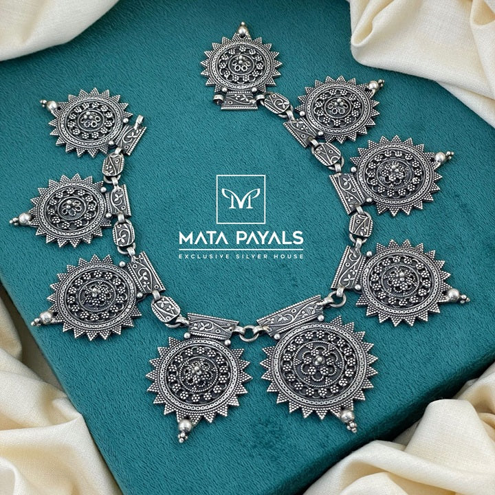 Intriguing Circlet Oxidised Necklace