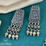 Mandala Chatai Oxidised Necklace Set