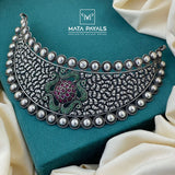 Radiant Oxidised Mayur Choker