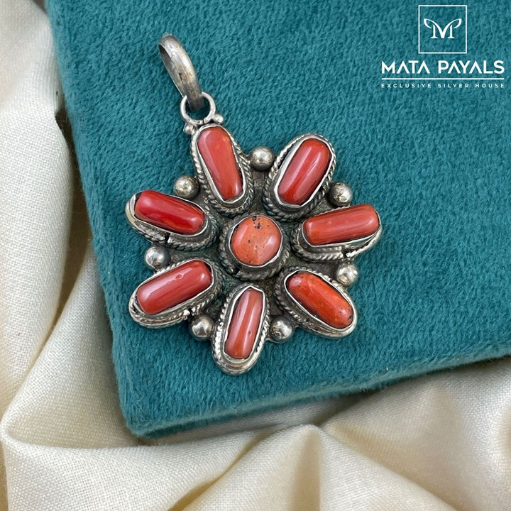 Coral Flower Pendant