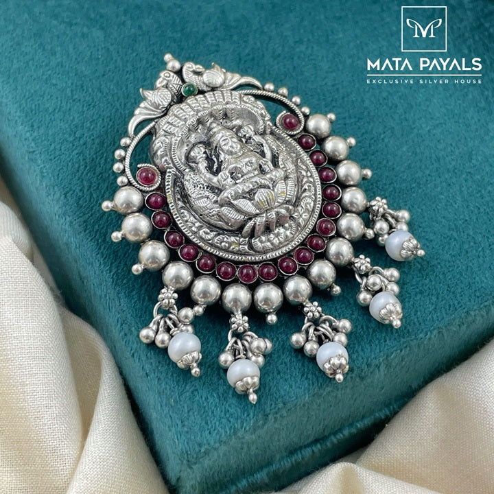 Divine Maa Lakshmi Oxidised Pendant