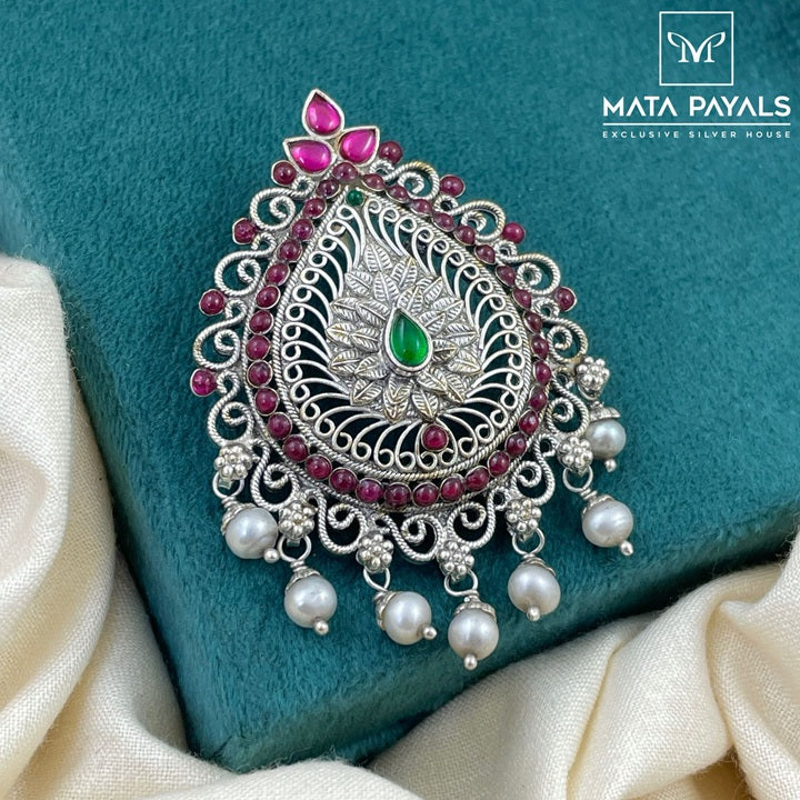 Lovely Tilak Oxidised Pendant