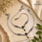 Charming Cut Stone Anklet