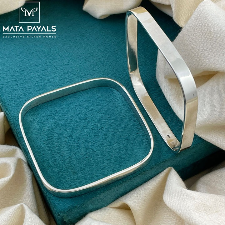 Silver Square Bangle