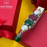 Green & Pink Oxidised Key Chain