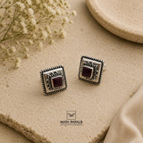 Elegant Oxidised Stud
