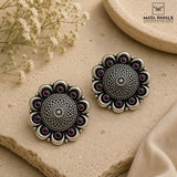 Memorable Oxidised Silver Stud