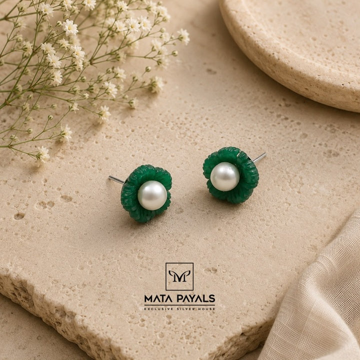 Floral Green Stud