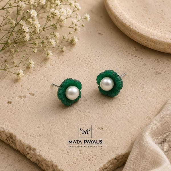 Floral Green Stud