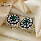Heavy Green Stone Toe Ring