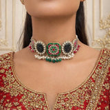 Impressive Semi Precious Kundan Choker