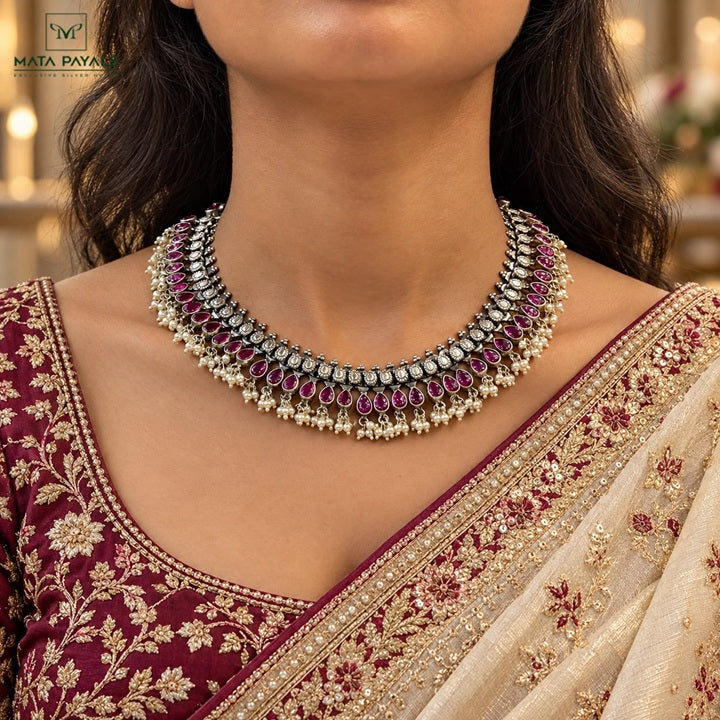 Standard Dark Pink Necklace