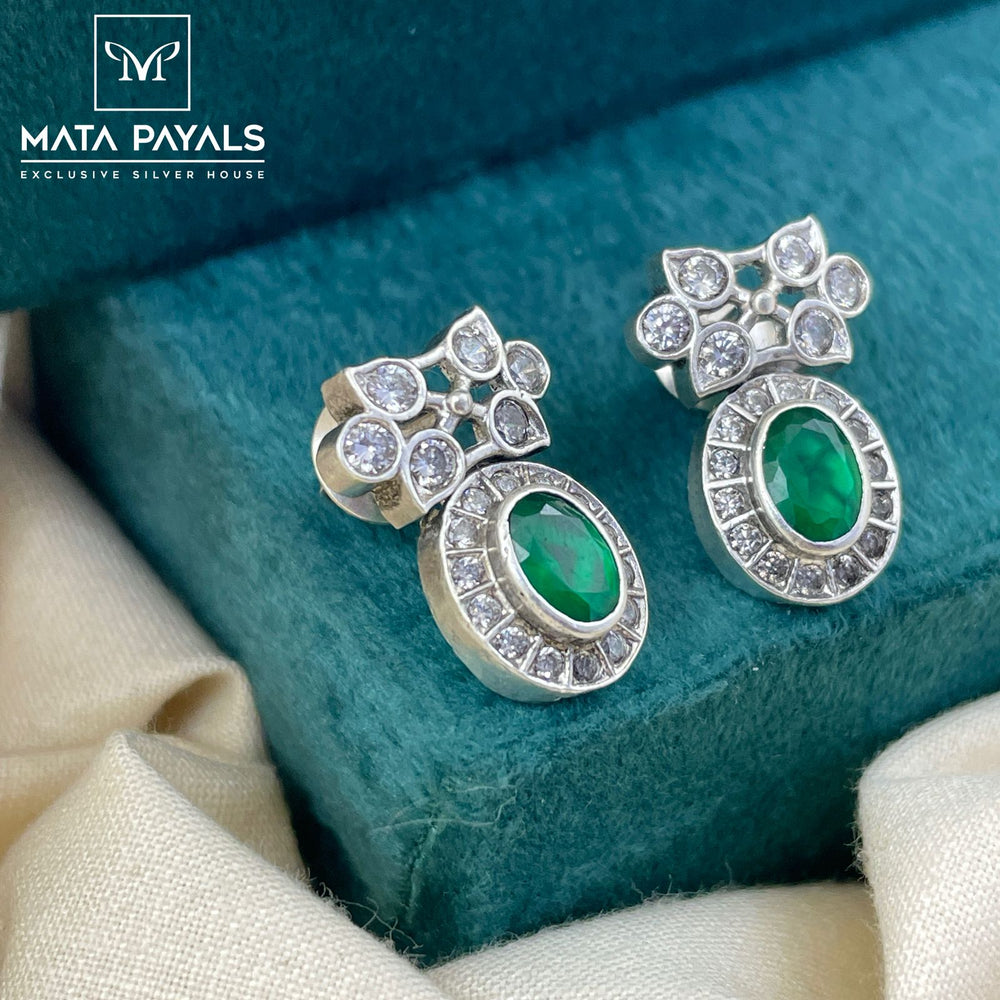 Green Stone Stud