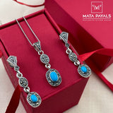Statement Marcasite Pendant Set