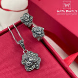 Simple Floral Pendant Set