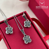Classy Marcasite Pendant Set