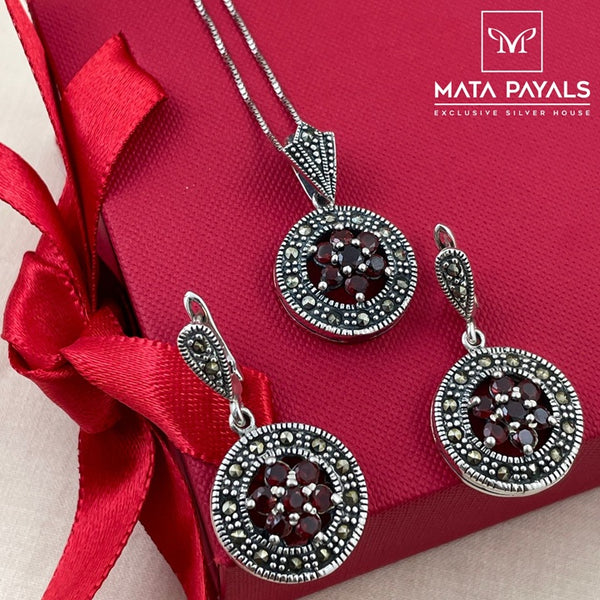 Fabulous Marcasite Pendant Set