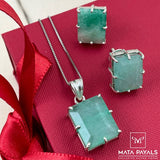 Elegant Jade Pendant Set