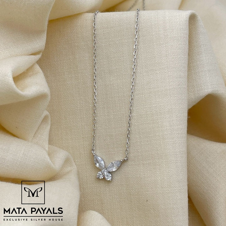 Butterfly Zircon Pendant Chain