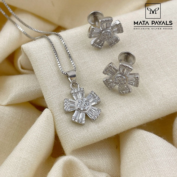 Charming Zircon Pendant Set