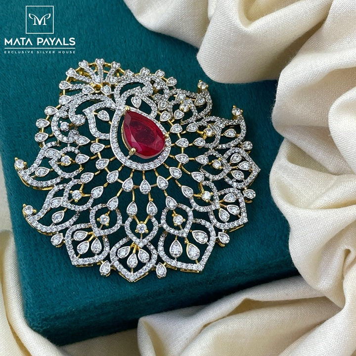 Luxurious Gold Plated Zircon Pendant