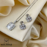 Pretty Silver Pendant Set