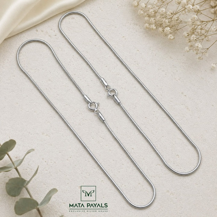 Plain Silver Anklet