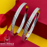 Glossy Plain Silver Bangle