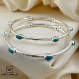 Oxidised Coral Bangle