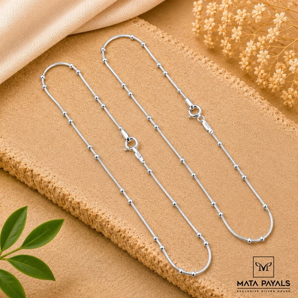Expectational Silver Anklet