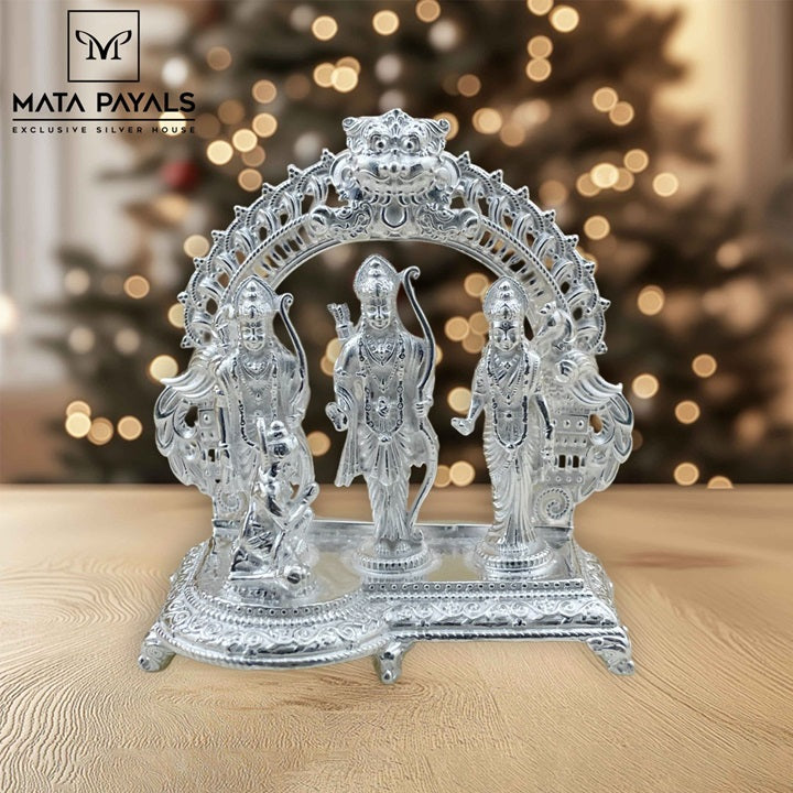 7 Cm Silver Ram Lalla Idol