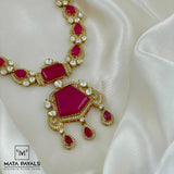 Radiant Red Moissanite Neckset