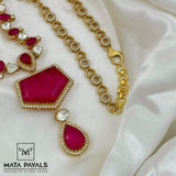 Radiant Red Moissanite Neckset