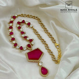 Radiant Red Moissanite Neckset