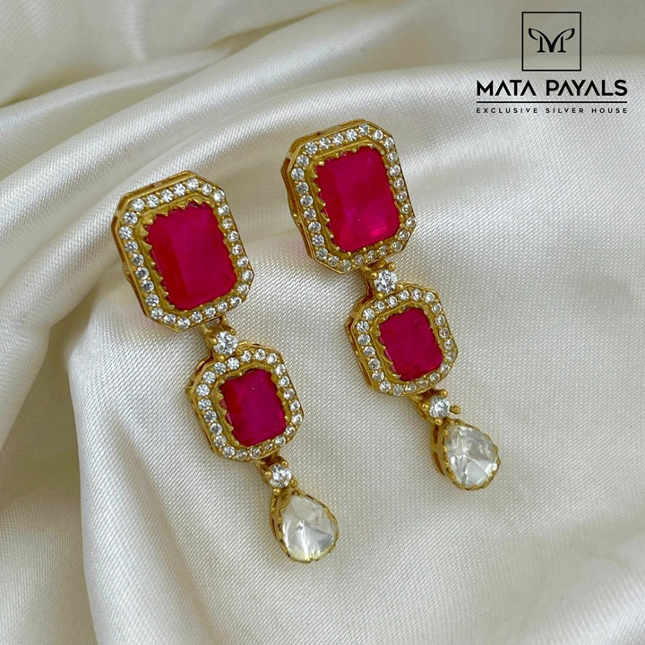 Pinkish Red Earrings