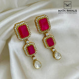 Pinkish Red Earrings