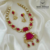 Radiant Red Moissanite Neckset