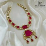Radiant Red Moissanite Neckset