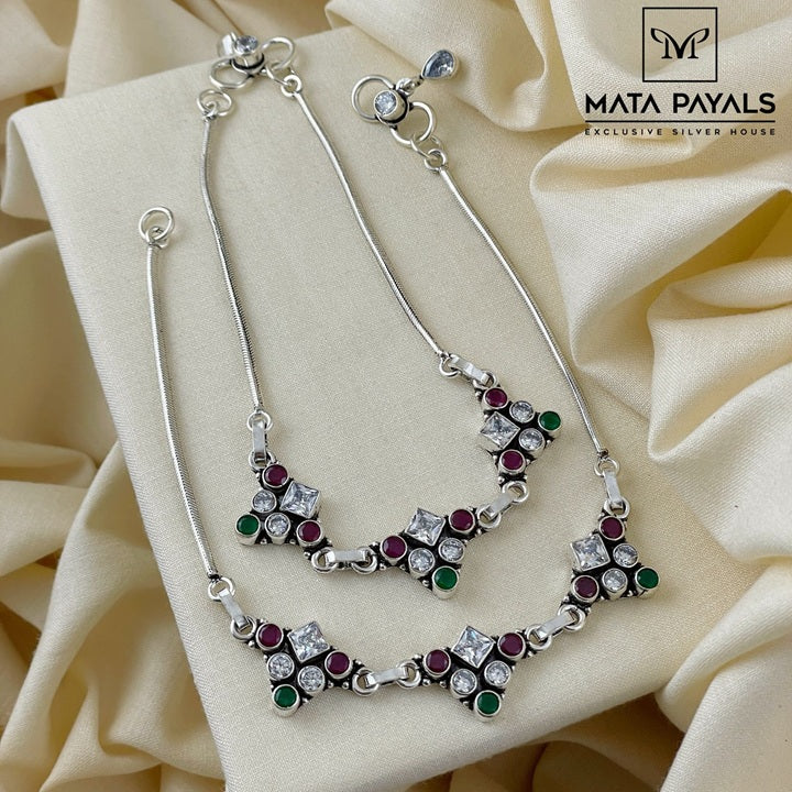 Wonderful Cut Stone Anklet